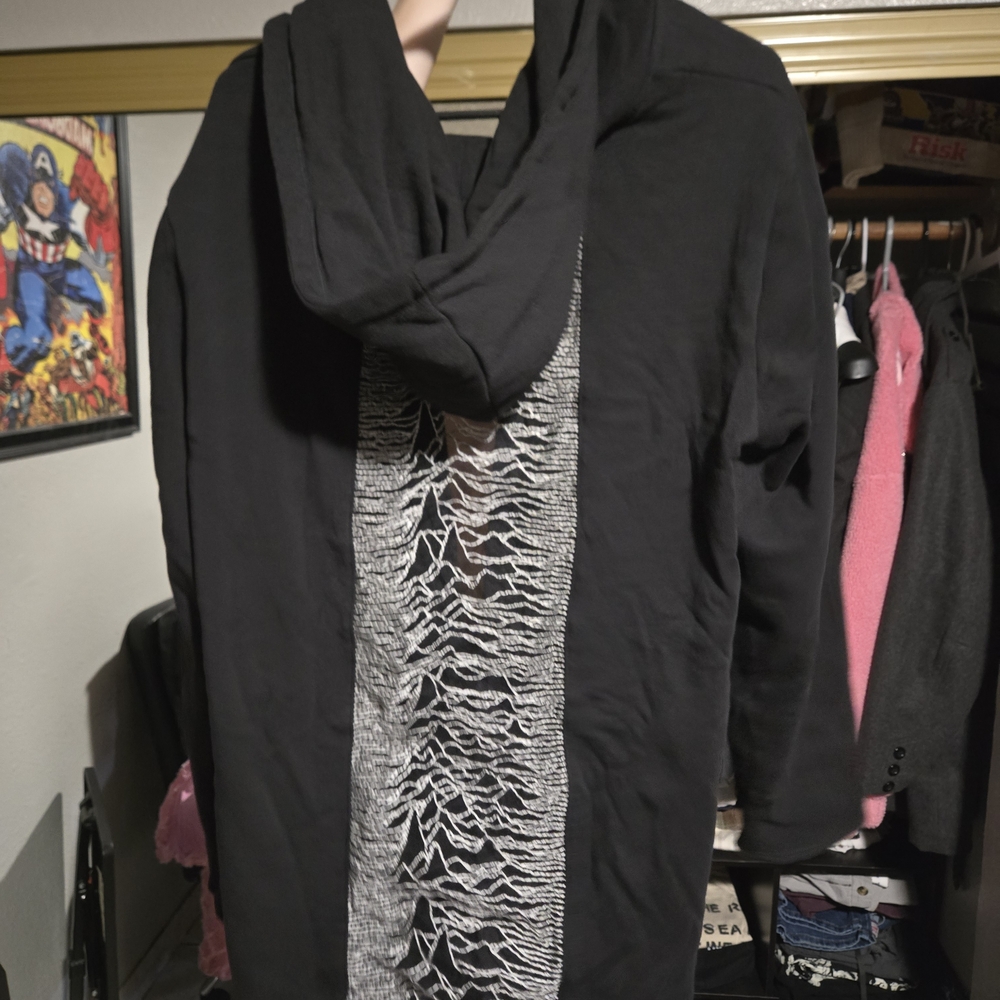 Midnight Hour Joy Division Black Hooded Longline Jacket